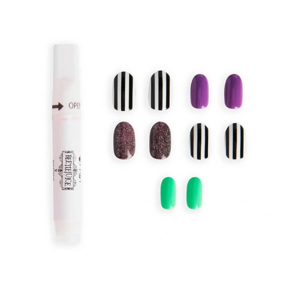 Revolution Beetlejuice x Revolution Press-On Nails Halloween Horror Cosplay‎